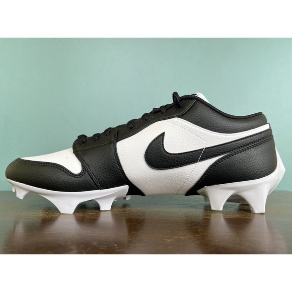 Jordan 1 Low TD "Panda" White/Black Football Cleats Men's Size 13 FJ6245-100 - Picture 3 of 11